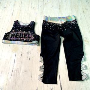 Like new YL Rebel bling cheer outfit costume